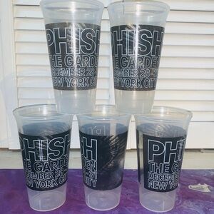 5 of Phish 2018 collectible souvenir cups from MSG NYE run